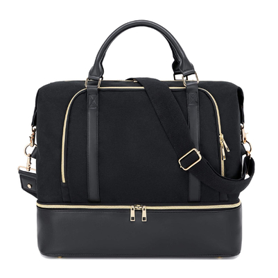 comprare Borsa da viaggio in cuoio da uomo da donna con manica di carrello 17.3x14.5x8.3