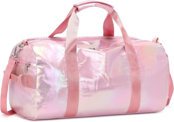comprare Resistente all' acqua Poliestere Metallico Colore Rosa Passeggiata in palestra Weekender Sacchetto da ballo con tasca bagnata online manufacture