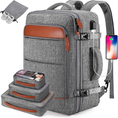 comprare 42L Carry on Luggage Flight Approved Espandibile cinture nascoste spalla Weekend Travel Bag con cubetti di imballaggio online manufacture