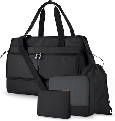 comprare Large Black 40L Carry On Weekend Overnight Bag Sport Gym Yoga Custom Con Tasche Di Scarpe online manufacture