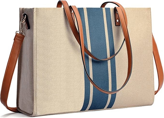 comprare Canvas Work Laptop Tote Bag Per Donne Casual Travel 16.33x4.7x12.99 online manufacture