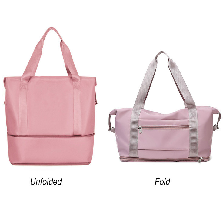 Borsa da viaggio per sportivi in poliestere 210D donna impermeabile 10.63x21.65x7.09