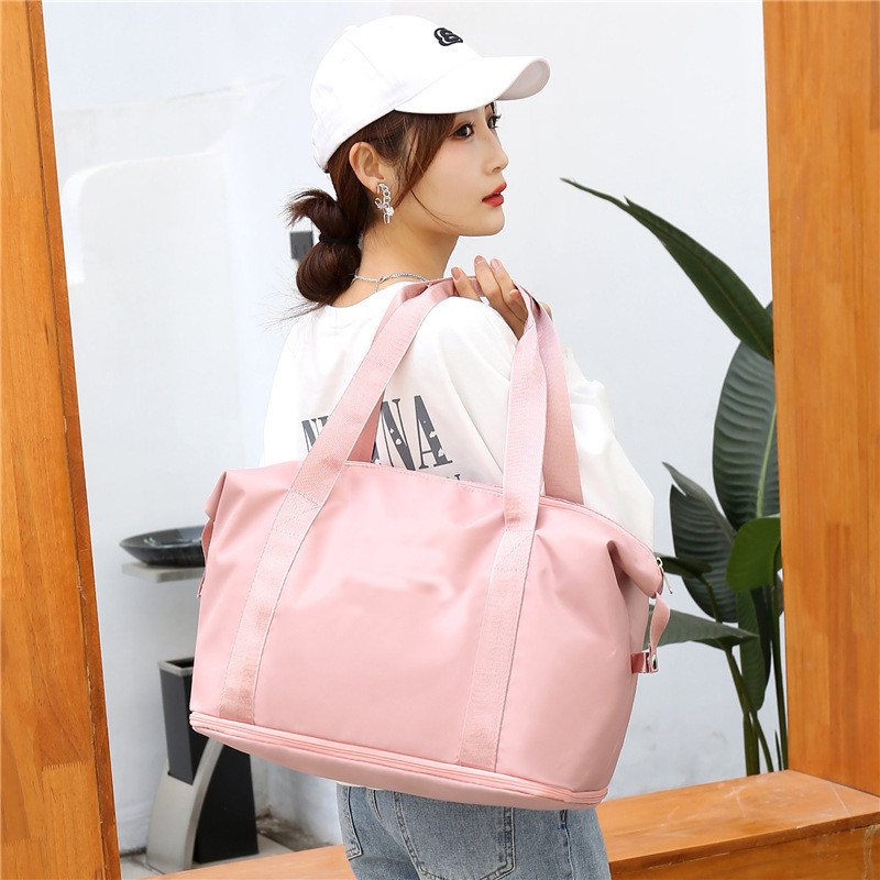 Borsa da viaggio per sportivi in poliestere 210D donna impermeabile 10.63x21.65x7.09
