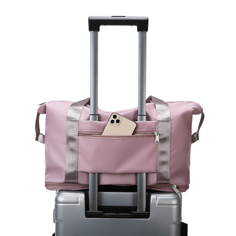 Borsa da viaggio per sportivi in poliestere 210D donna impermeabile 10.63x21.65x7.09