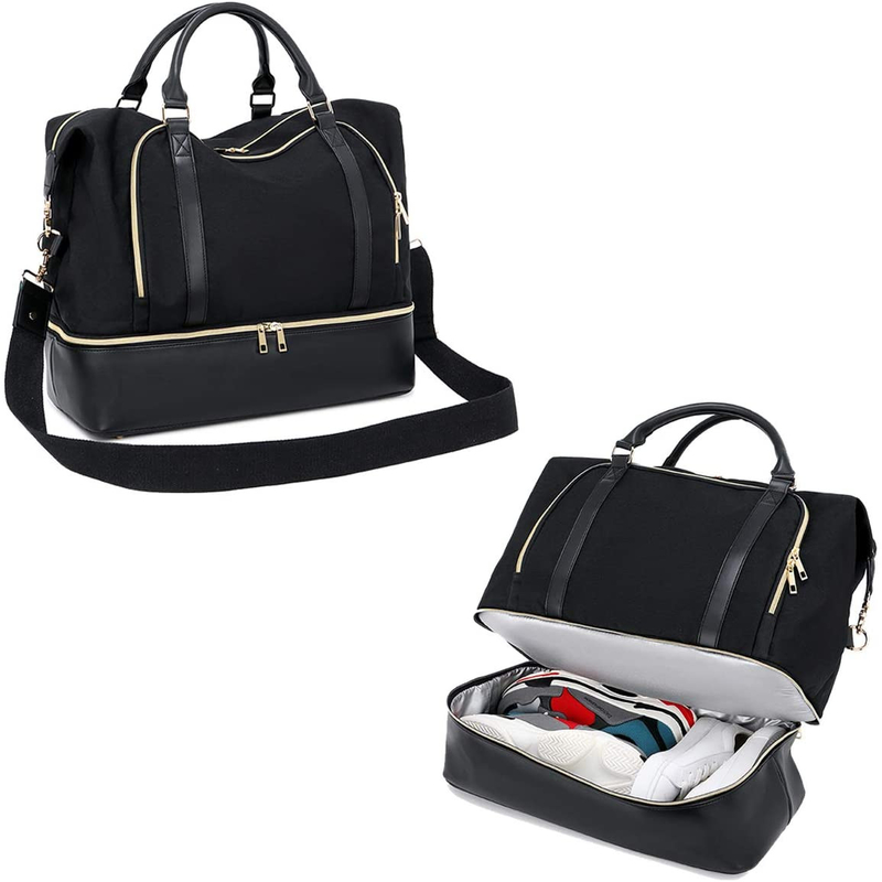 Borsa da viaggio in cuoio da uomo da donna con manica di carrello 17.3x14.5x8.3