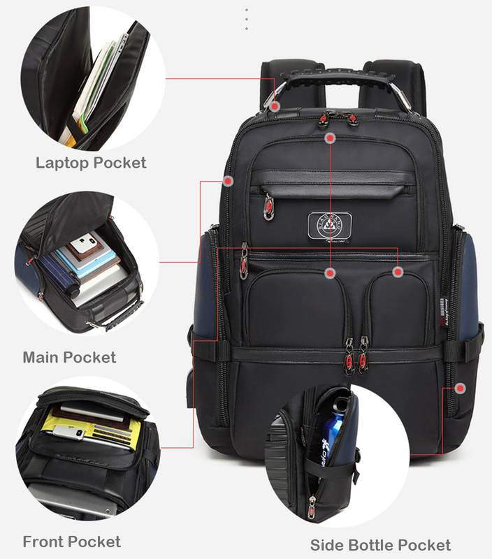 Zaino anti-furto Borsa di cuoio 19.5x15x11 18 X 14 X 8 pollici 17 pollici