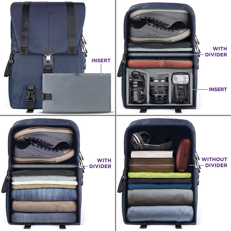 Ricetta pesante resistente all'acqua Laptop grande e fotocamera DSLR Ricetta da viaggio personalizzata con porta treppiede
