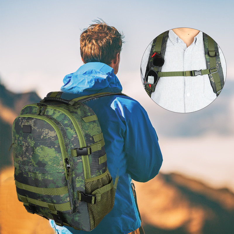 Nero Grande capacità impermeabile Viaggi personalizzati Zaino tattico militare con cintura per spalla per uomini