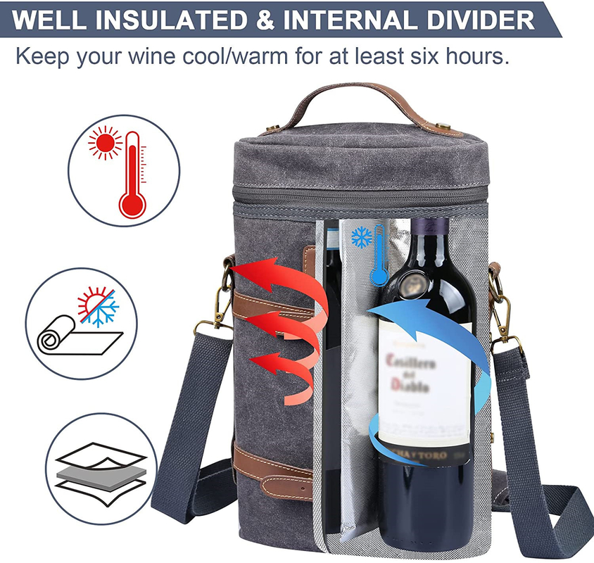 Flessibile Picnic Wine Heavy Duty Custom Isolated Cooler Bag Divider Pad Bottiglia d'acqua 8x3x13