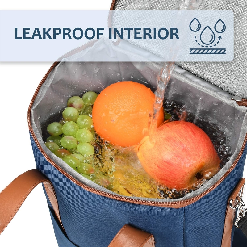 Xl Borsa per il raffreddamento isolato su misura per la spesa alimentare 6 bottiglie 8.6X7.1X12.5