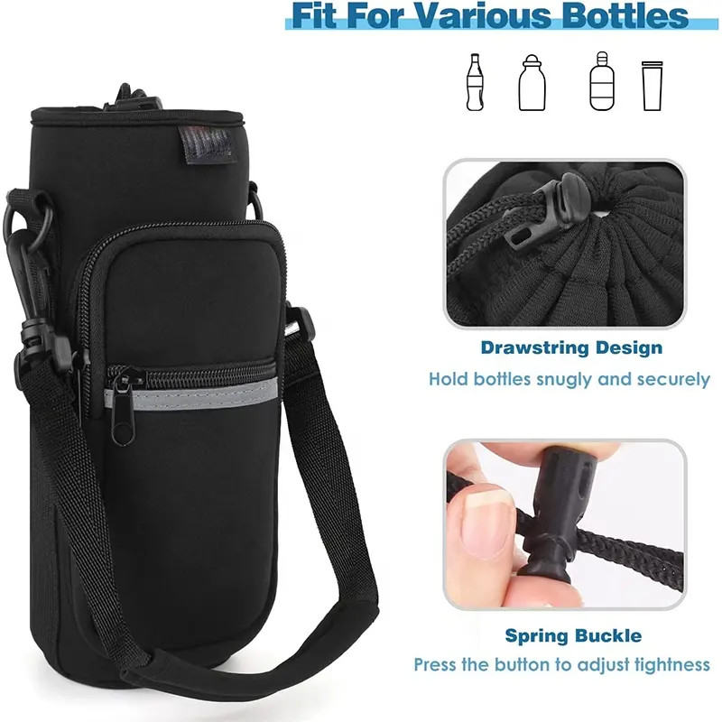 3.3 X 10.6 pollici impermeabile Neoprene portabottiglie di acqua Viaggio Isolato termico portatile