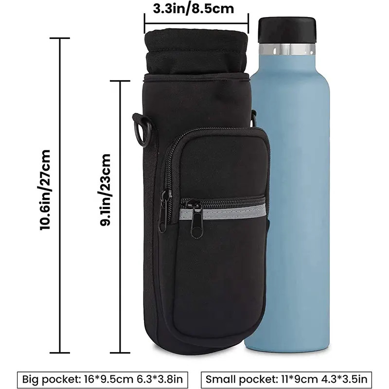 3.3 X 10.6 pollici impermeabile Neoprene portabottiglie di acqua Viaggio Isolato termico portatile