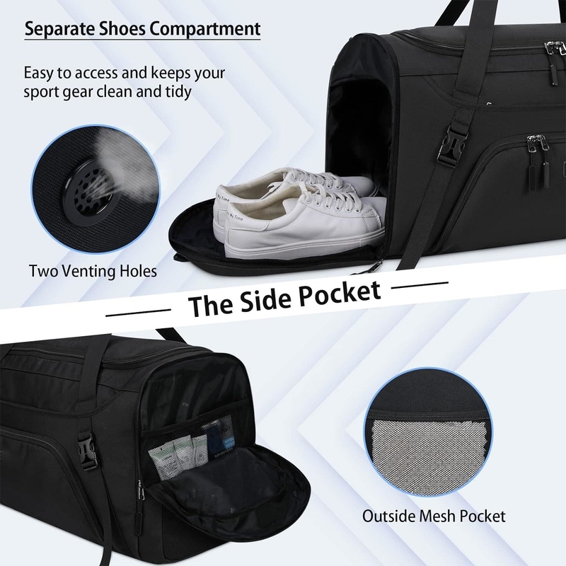 Big Size 40L Waterproof Toiletry Travel Bag con grande tasca e vano scarpe