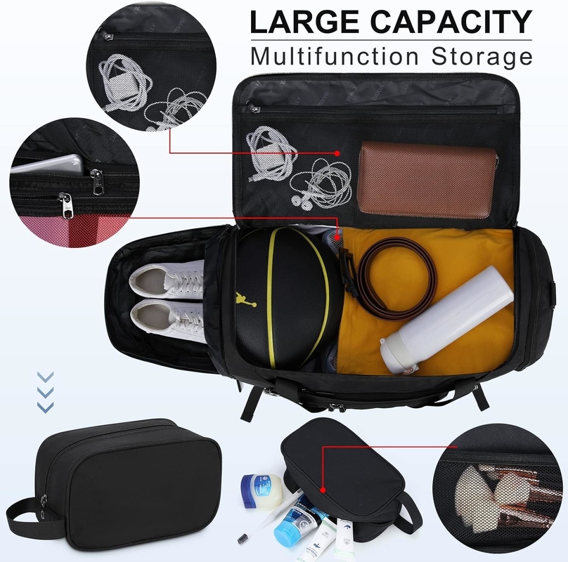Big Size 40L Waterproof Toiletry Travel Bag con grande tasca e vano scarpe