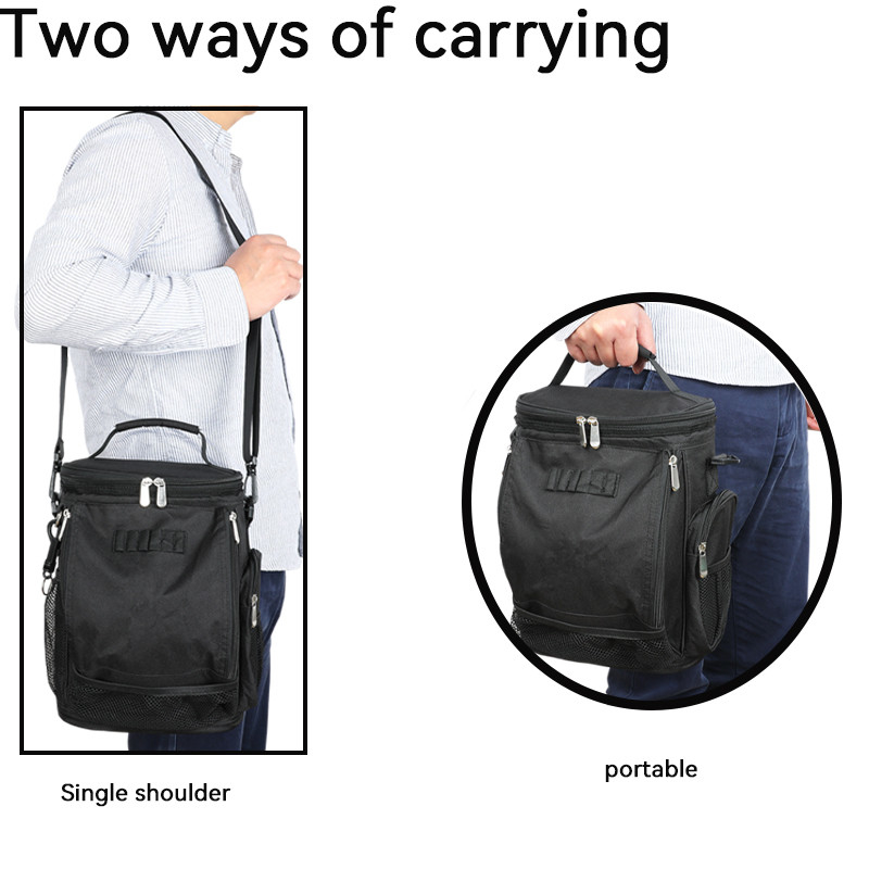 Negro Large Capacity Unisex 10 Can Isolated Golf Custom Travel Cooler Bag con cintura a spalla