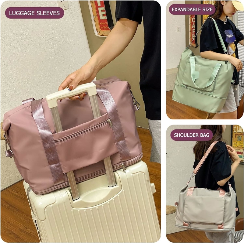 Capacità ampia sacchetto di separazione secco bagnato espandibile viaggia portando con la cintura a spalla