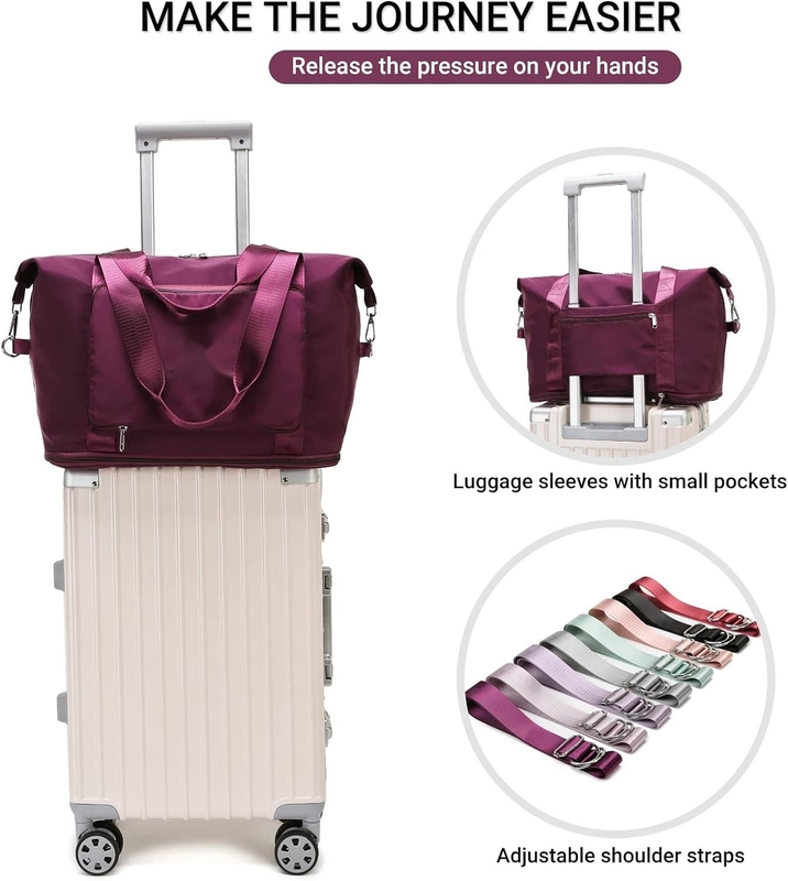 Capacità ampia sacchetto di separazione secco bagnato espandibile viaggia portando con la cintura a spalla