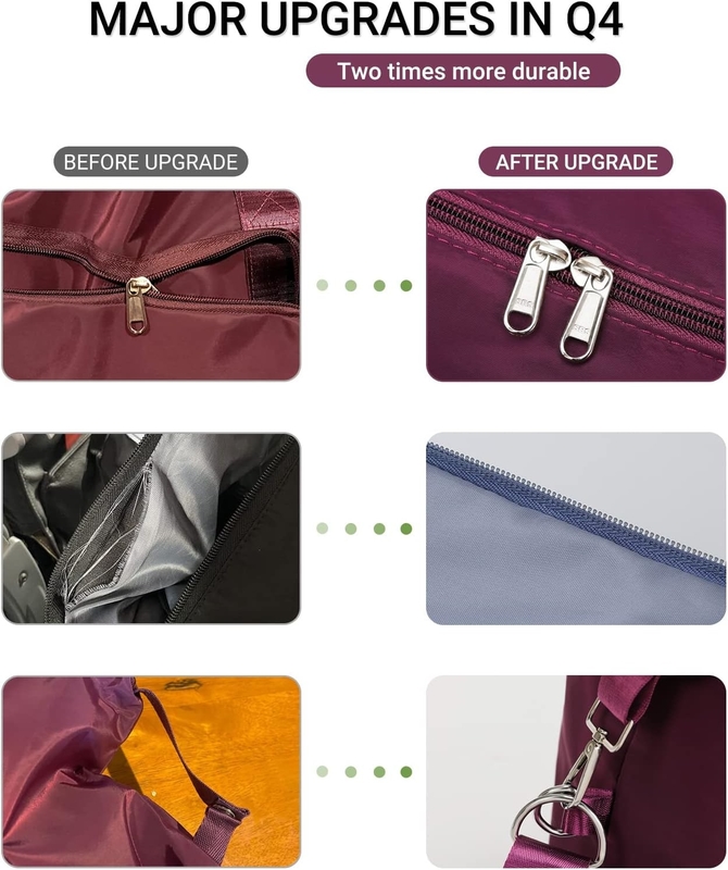 Capacità ampia sacchetto di separazione secco bagnato espandibile viaggia portando con la cintura a spalla