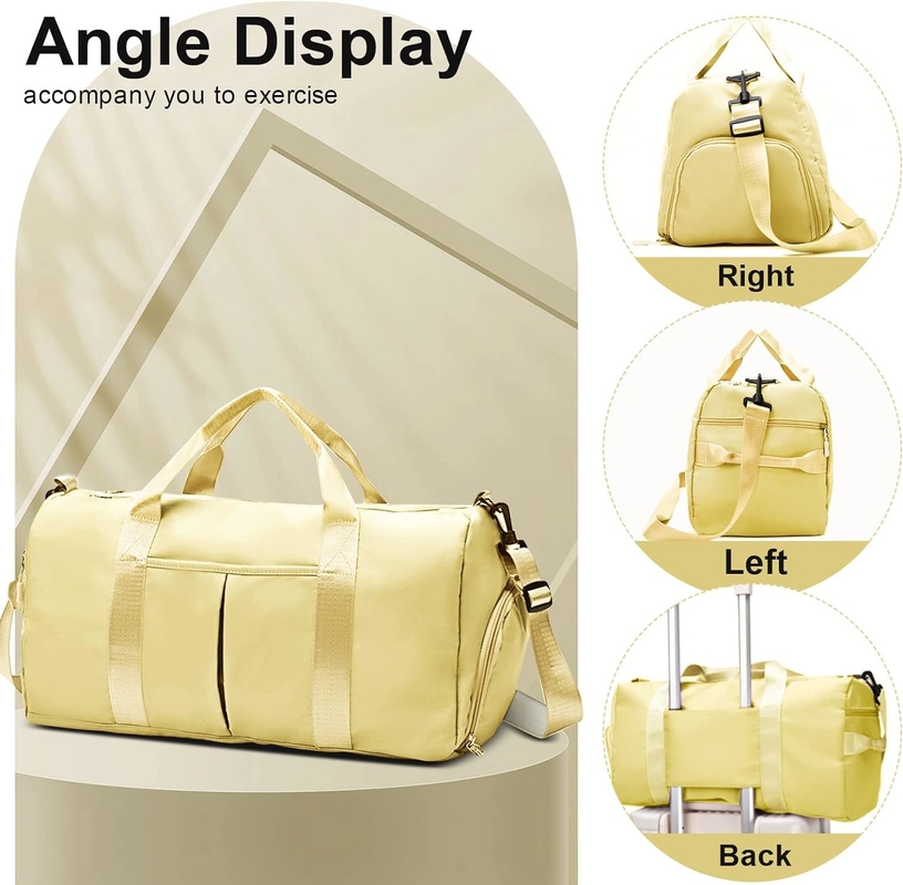 Yoga Gym Sport Outdoor Weekend Overnight Borsa da viaggio Giallo chiaro Colore Grande