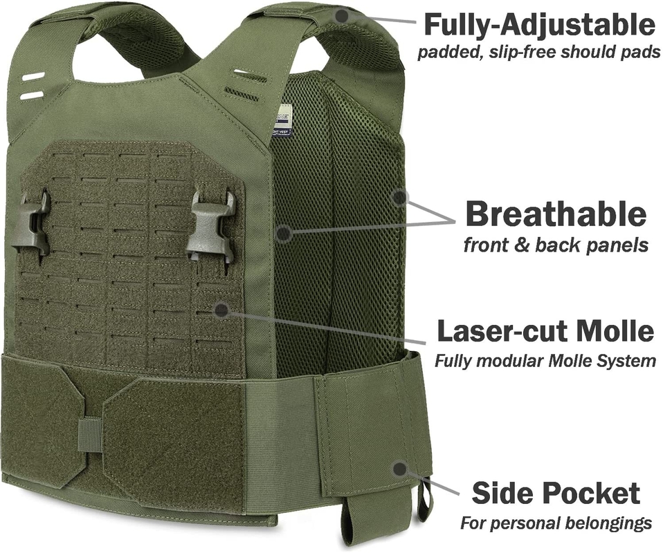 1000D Nylon Cordura Coyote Brown allenamento di forza Vesti di peso allenamento 11x14