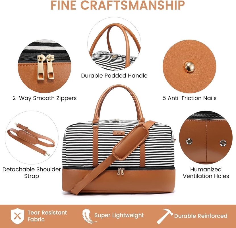 Acque resistenti grande portatile per la notte Acque resistenti mamma ospedale weekender borsa da viaggio con vano per scarpe
