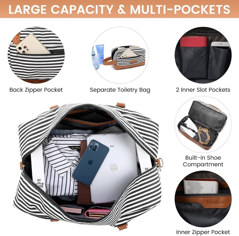 Acque resistenti grande portatile per la notte Acque resistenti mamma ospedale weekender borsa da viaggio con vano per scarpe