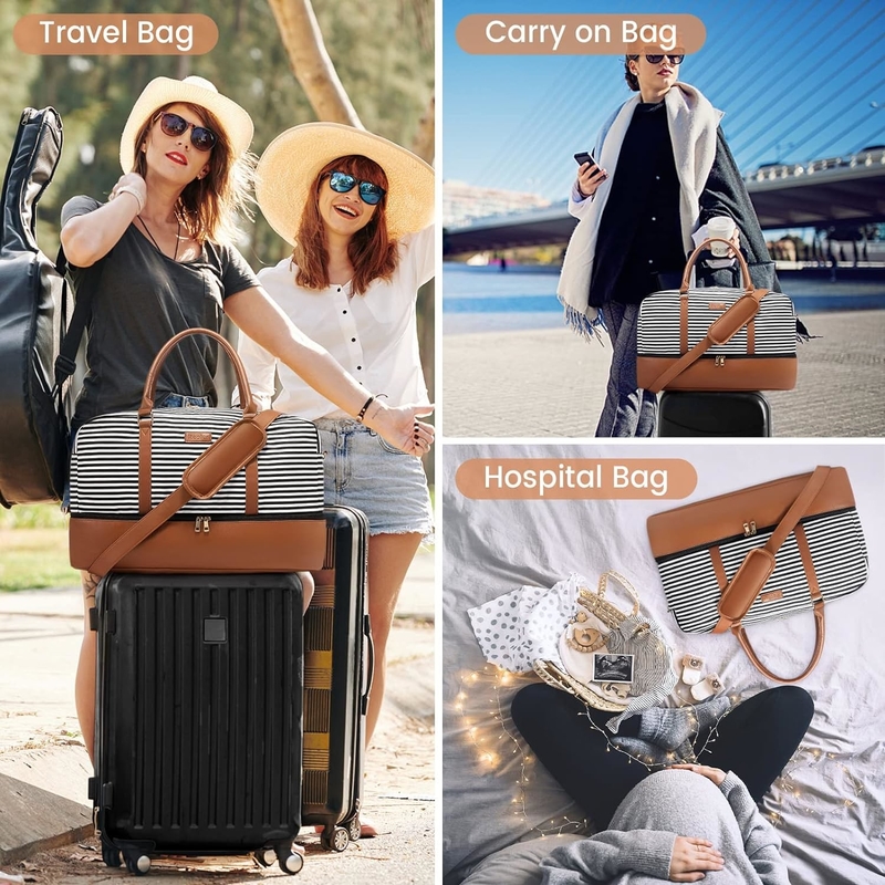 Acque resistenti grande portatile per la notte Acque resistenti mamma ospedale weekender borsa da viaggio con vano per scarpe