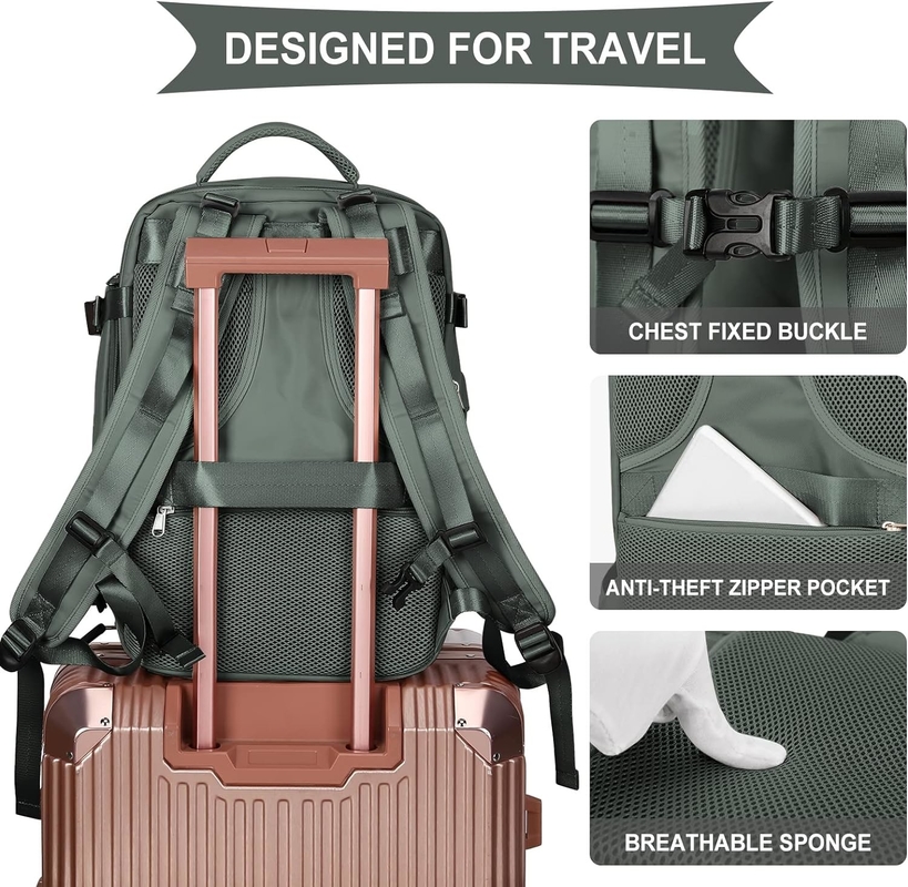 Large Carry On Outdoor Waterproof Hiking Sports Casual Daypack Borsa da viaggio con vano scarpe indipendente