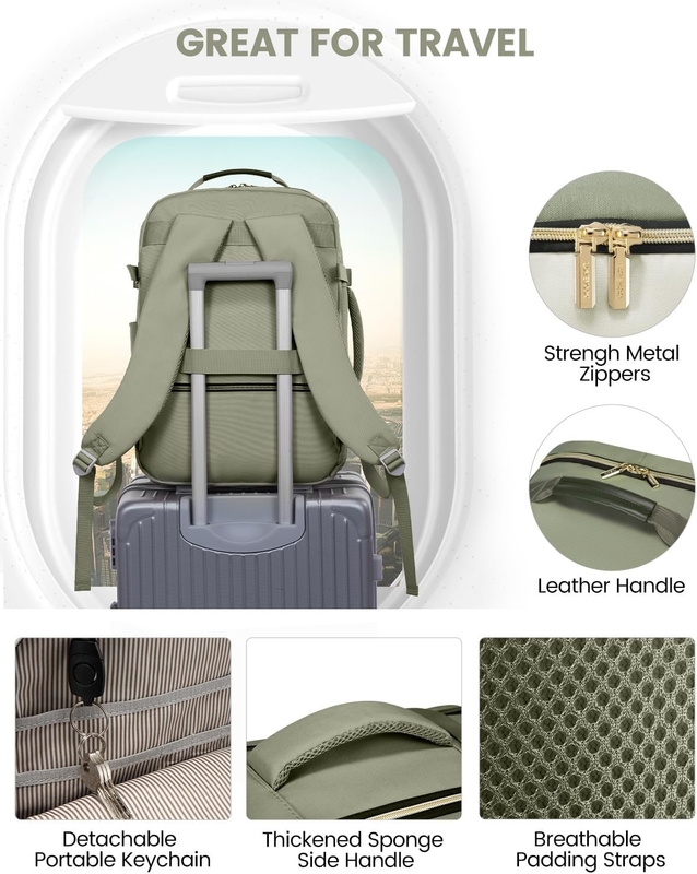 TSA articolo personale 40L impermeabile grande porta a bordo della compagnia aerea borsa di viaggio approvata con 3 cubi di imballaggio