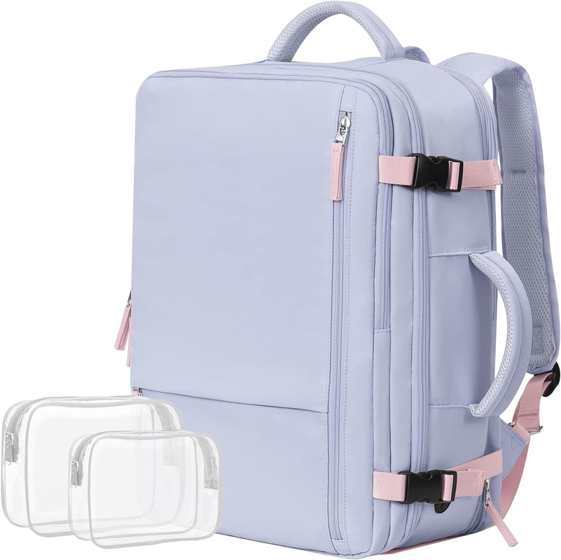 Purple 17,3 pollici Laptop Airline approvato Portare il bagaglio come oggetti personali Weekend escursioni borsa da viaggio per donne