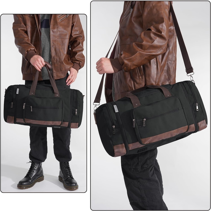 Viaggio di grande capacità Borsa per il fine settimana Comodo da trasportare bagagli Uomini Duffel Canvas Crossbody Borsa da viaggio
