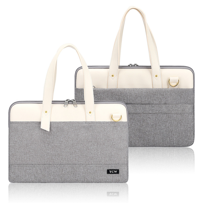 Borse da lavoro per 15.6 pollici borsa portatile donna zaino impermeabile manica