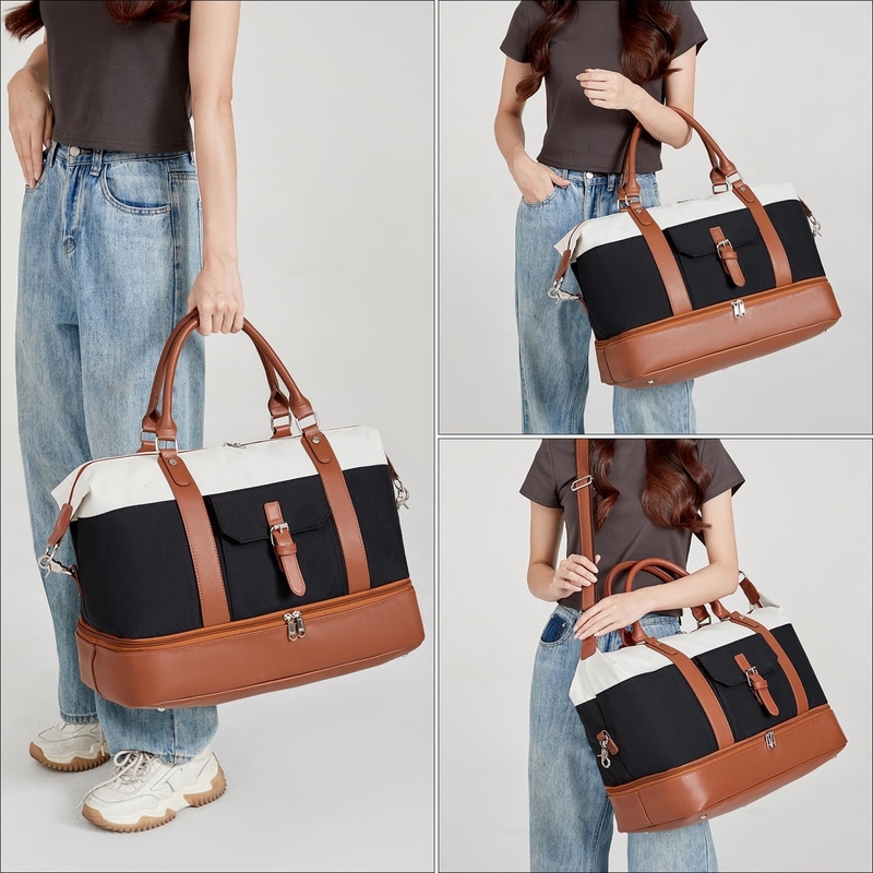 Cavas Weekend Carry on Duffel Travel Bag con scarpe di pelle Compartimento per uomini
