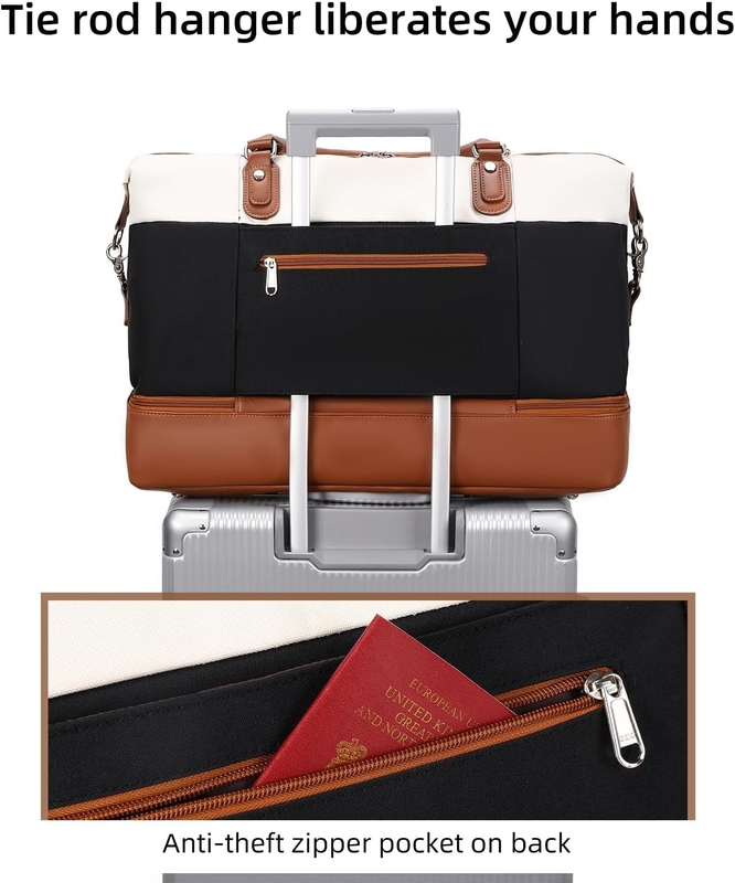 Cavas Weekend Carry on Duffel Travel Bag con scarpe di pelle Compartimento per uomini