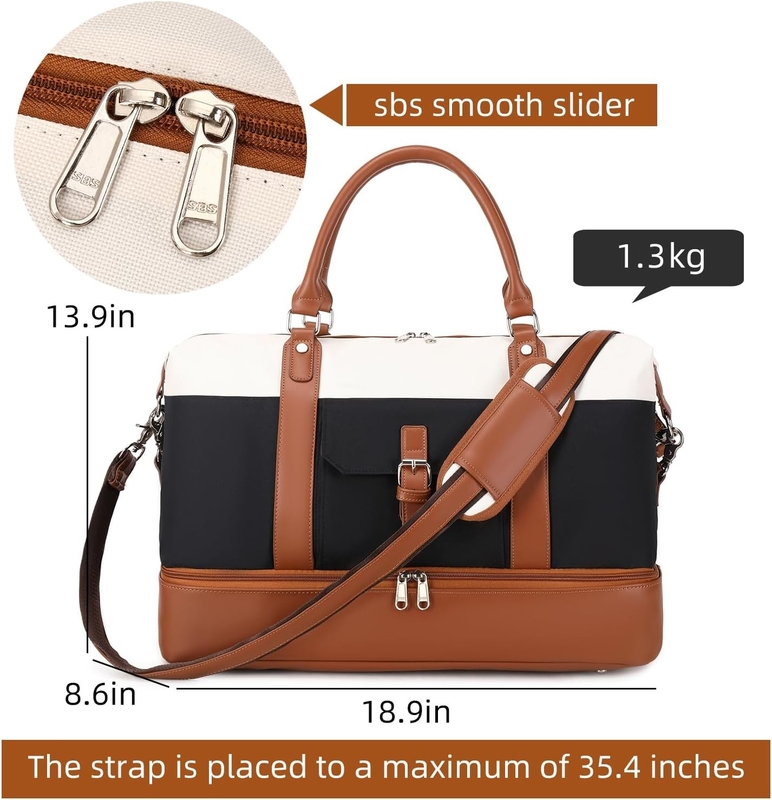 Cavas Weekend Carry on Duffel Travel Bag con scarpe di pelle Compartimento per uomini