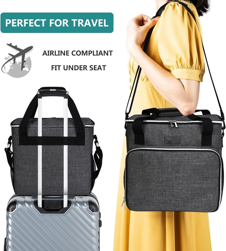 Dog Cat All Pet Travel Bag con 2 contenitori di cibo per animali domestici e 2 ciotole di silicone pieghevoli