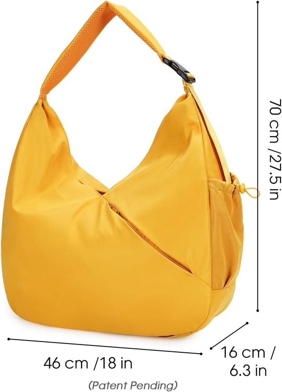 Grande borsa da ginnastica con porta tappeto yoga nascosto / borse da ginnastica personalizzabili vano scarpe