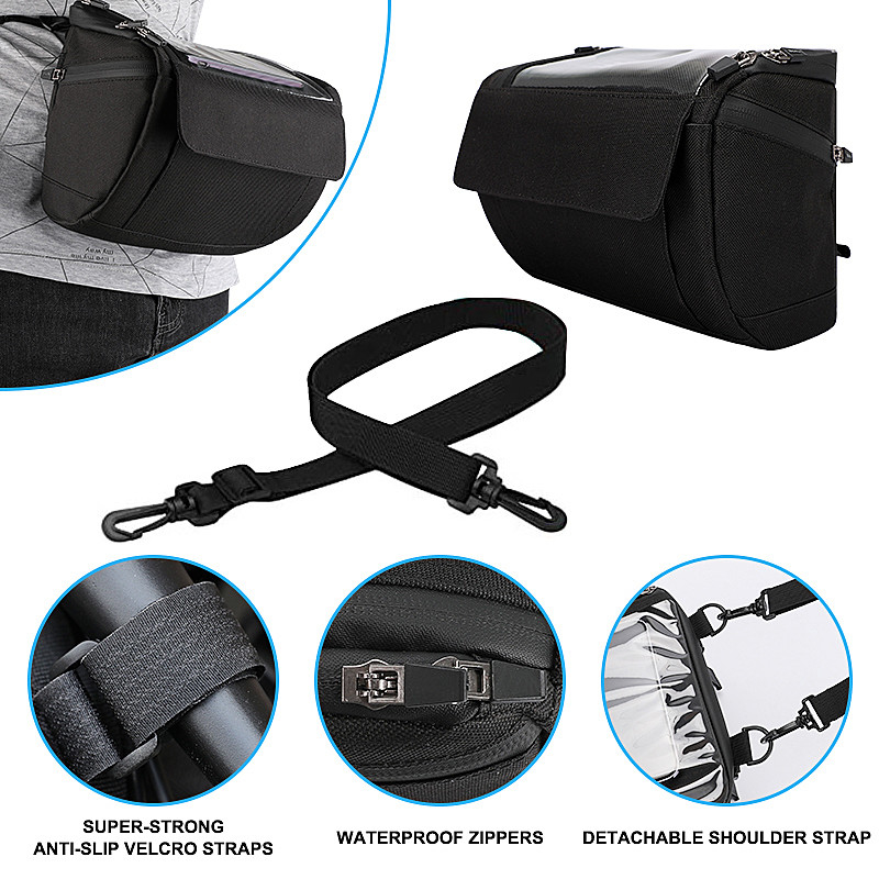 Taschino a schermo tattile Bicicletta Borsa telefonica Bicicletta Cassa per telefono impermeabile Portafogli Borsa esterno 20x8x10cm