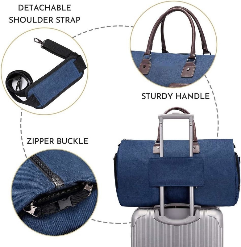 Portate un grande sacchetto blu 2 in 1 valigia personalizzata con sacchetto igienico