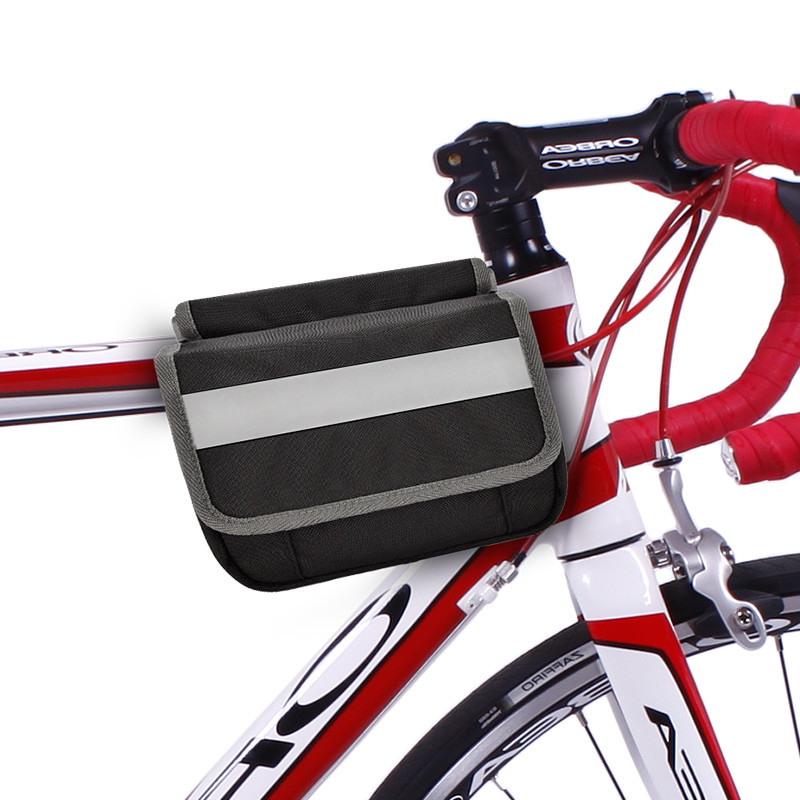 Big Phone Bike Bag OEM impermeabile posteriore sotto il sedile sacchetto a strisce riflettente per il ciclismo 7X6X5