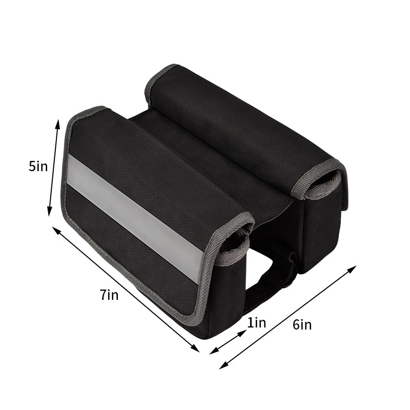 Big Phone Bike Bag OEM impermeabile posteriore sotto il sedile sacchetto a strisce riflettente per il ciclismo 7X6X5