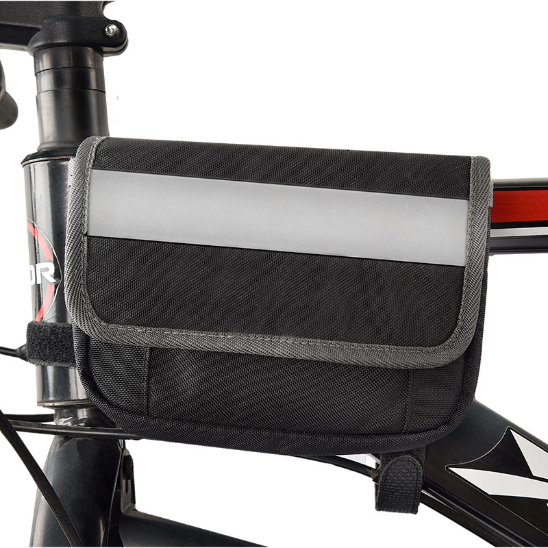 Big Phone Bike Bag OEM impermeabile posteriore sotto il sedile sacchetto a strisce riflettente per il ciclismo 7X6X5