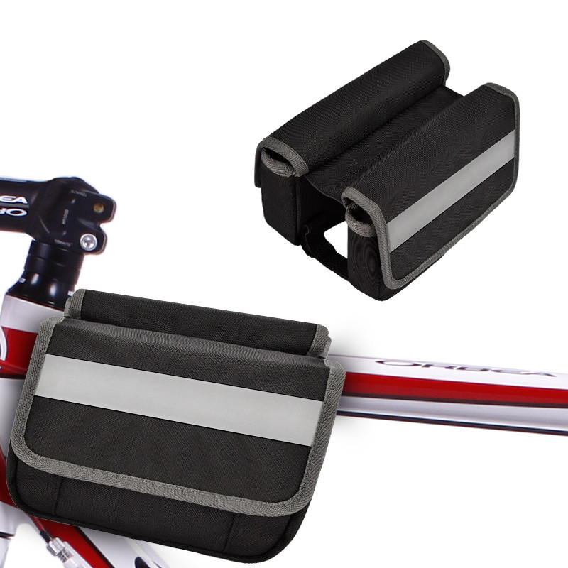 Big Phone Bike Bag OEM impermeabile posteriore sotto il sedile sacchetto a strisce riflettente per il ciclismo 7X6X5