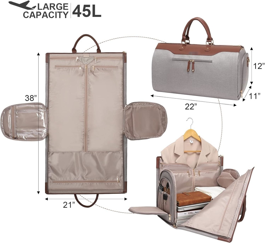 Uomini Donne 2 in 1 Suit Case Custom Duffel Travel Bag con cintura a spalla