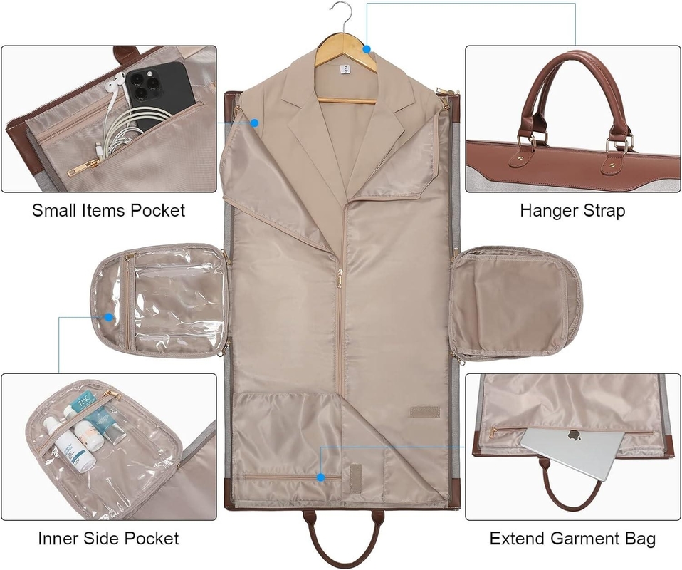 Uomini Donne 2 in 1 Suit Case Custom Duffel Travel Bag con cintura a spalla