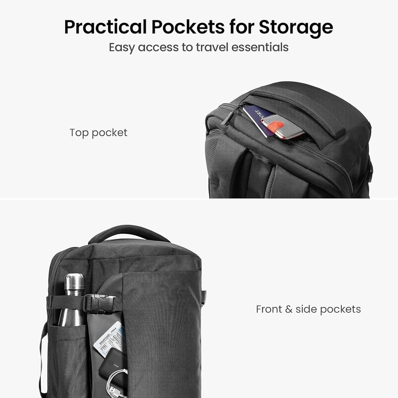 Volo approvato Portate con voi una borsa da viaggio personalizzata nera grande capacità per viaggi d'affari