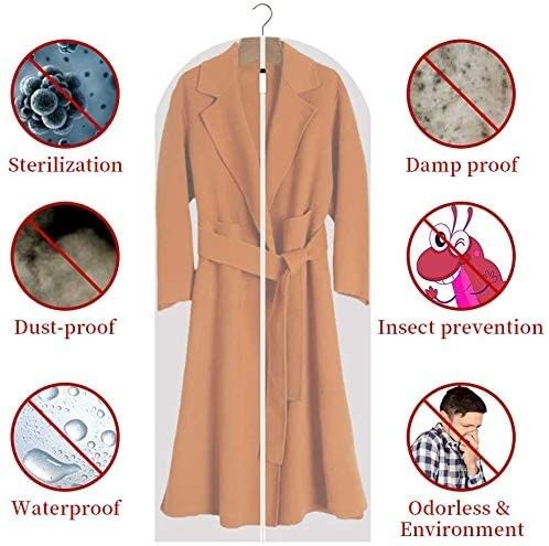 Pvc trasparente, appesa, borsa da viaggio, abbigliamento personalizzato, per abiti lunghi, abiti, cerniera