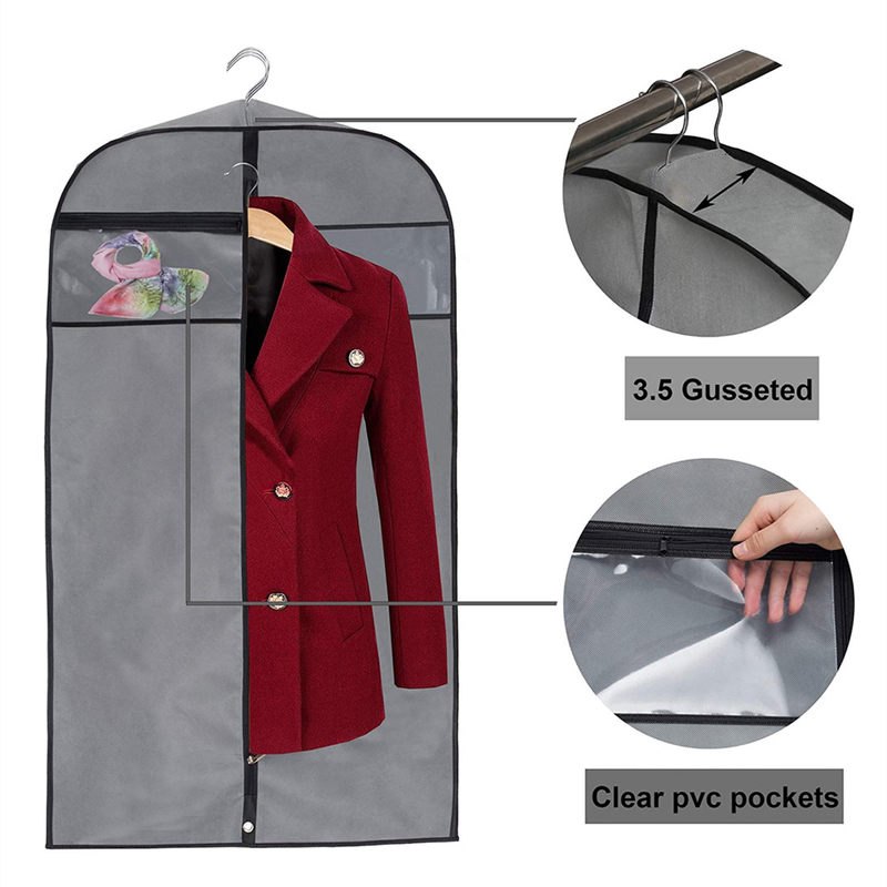 Indumento da viaggio leggero per abiti da viaggio per abiti protettivo con cerniera appesa 24x32
