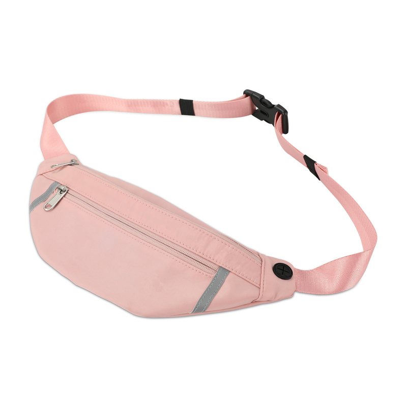 Portafoglio spalla Fanny Rosa Borsa da vita personalizzata Crossbody escursionistico per donne 12.8X9.6 
