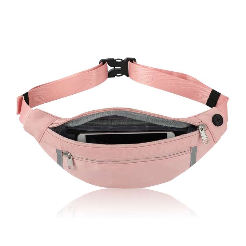 Portafoglio spalla Fanny Rosa Borsa da vita personalizzata Crossbody escursionistico per donne 12.8X9.6 